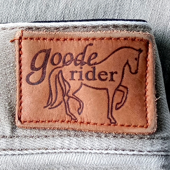 Goode Rider Embroidered Rear Pocket Riding Pants Breeches Size 26R Tan - Picture 2 of 16